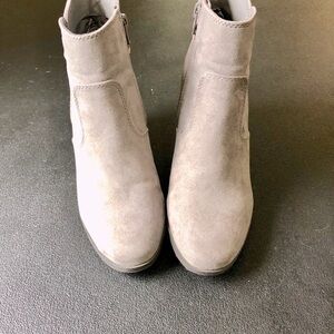Maurices Tan Ankle Booties with Suede Finish